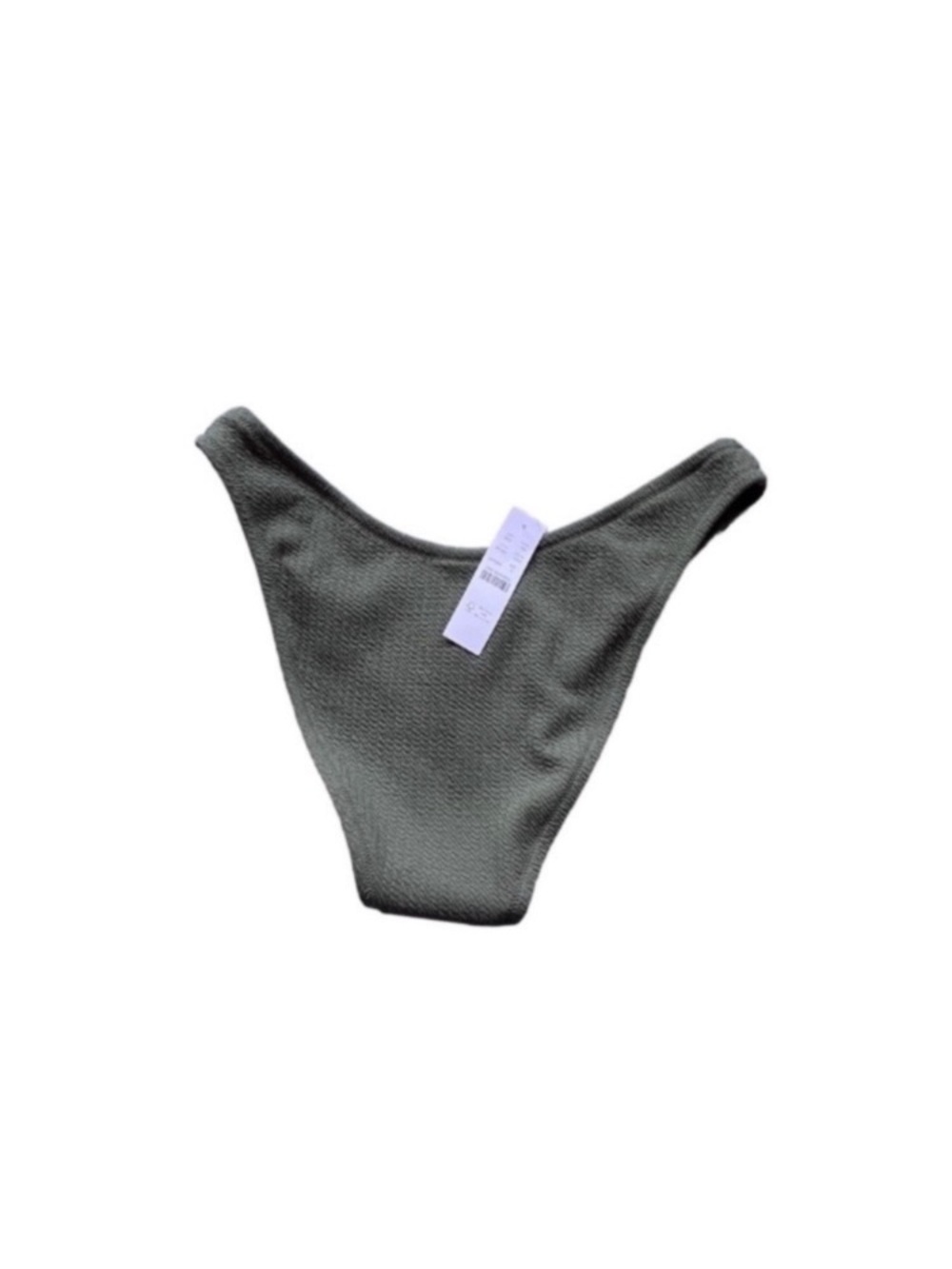 J Crew Textured curved-waist cheeky bikini bottom size small - Picture 2 of 3